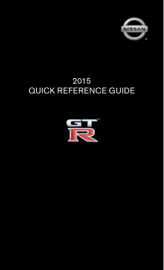 2015 Nissan GTR Quick Reference Guide